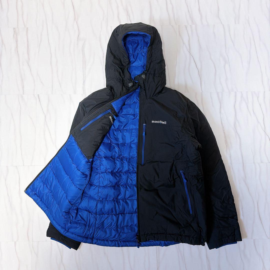 モンベル コロラドパーカ リバーシブルダウンジャケット 黒×紺 Men’s M