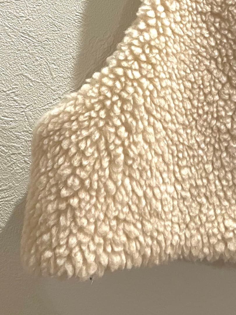 SACRA プードルファーショートベスト　ジレ　ボアベスト　美品　白