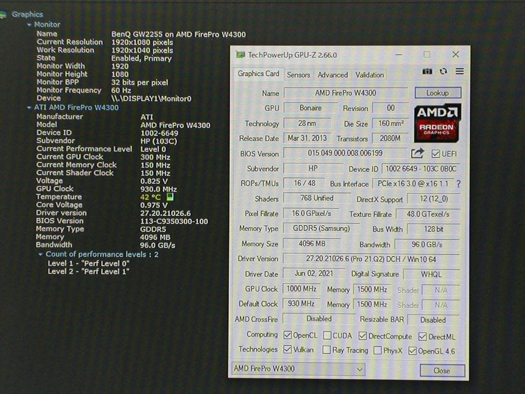AMD　FirePro W4300　ロープロファイル対応グラボ