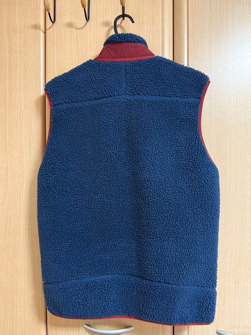 patagonia レトロX フリースベスト M ネイビー/レッド