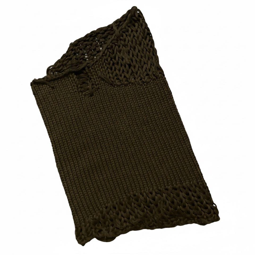 入手困難 ダメージ加工 黒 編み込み ロングビーニー