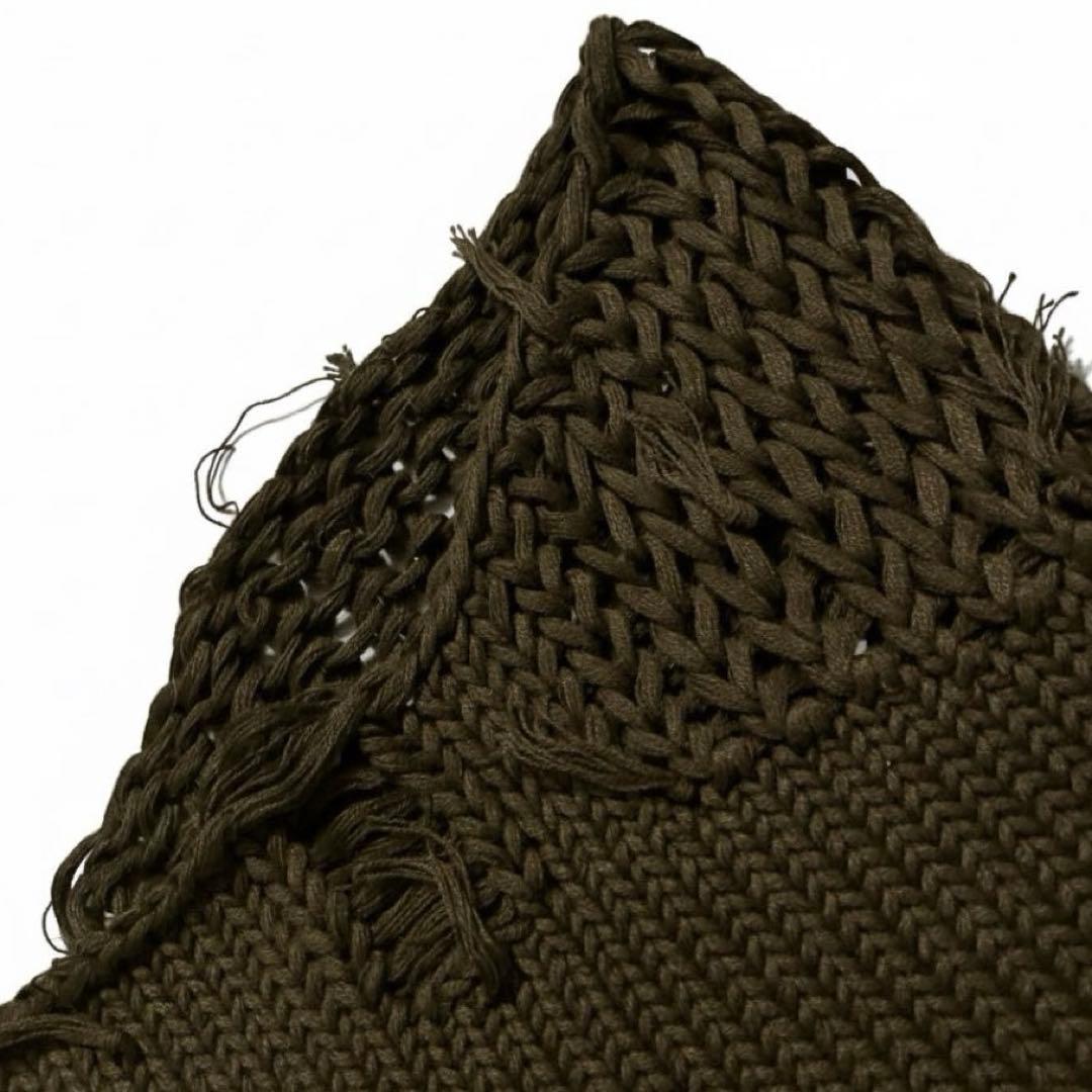 入手困難 ダメージ加工 黒 編み込み ロングビーニー