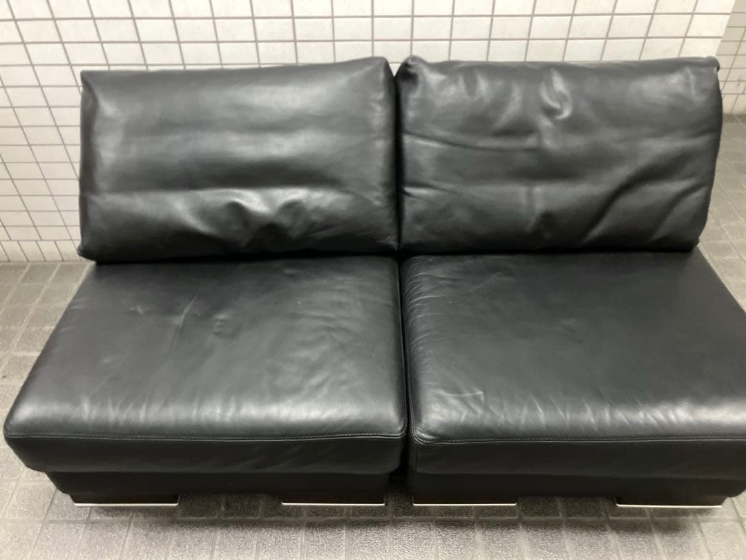 INCANTO DIVANIインカントIDC大塚家具 総革ユニット2人掛けソファ