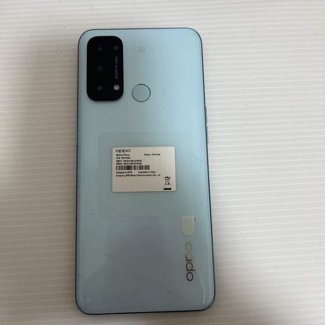 OPPO Reno5 A 5G 本体 ライトブルー ケース付き