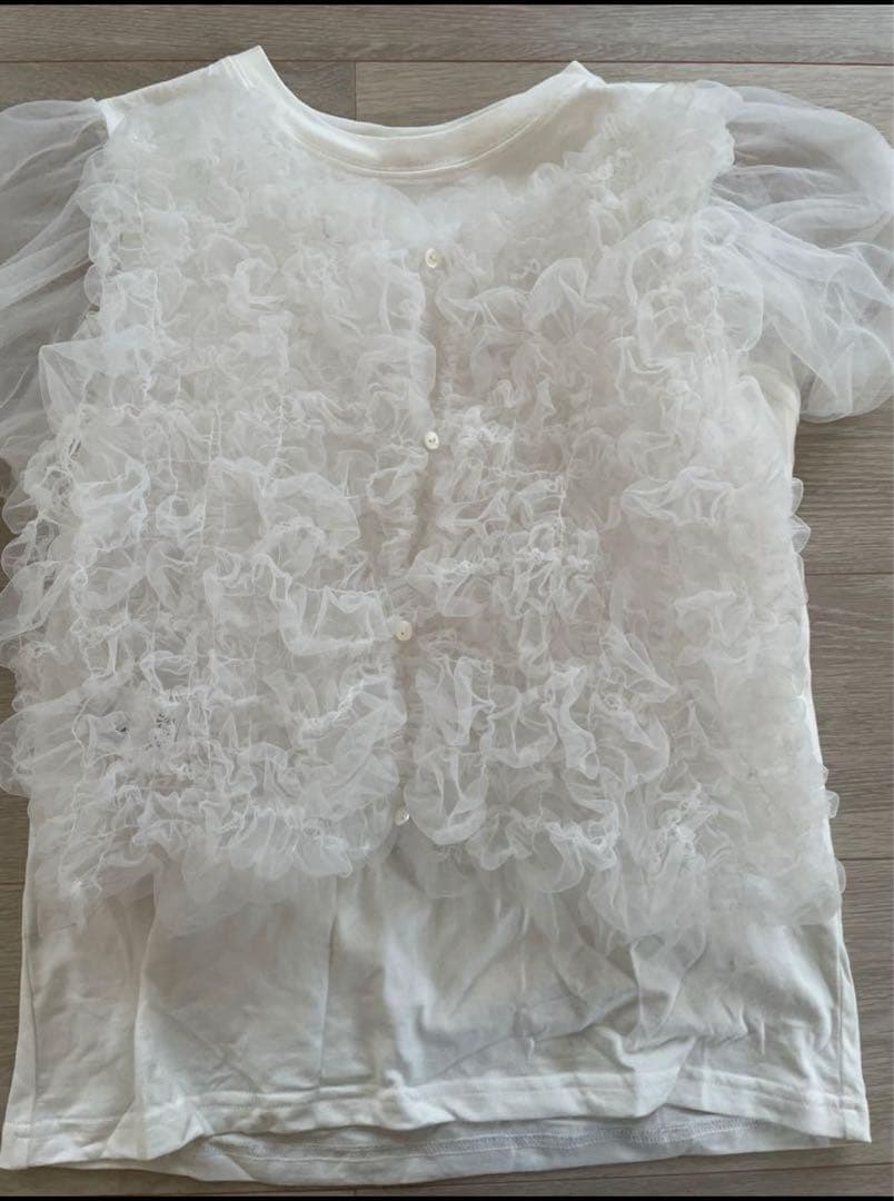 トップス clane TULLE VEST LAYERED TOPS