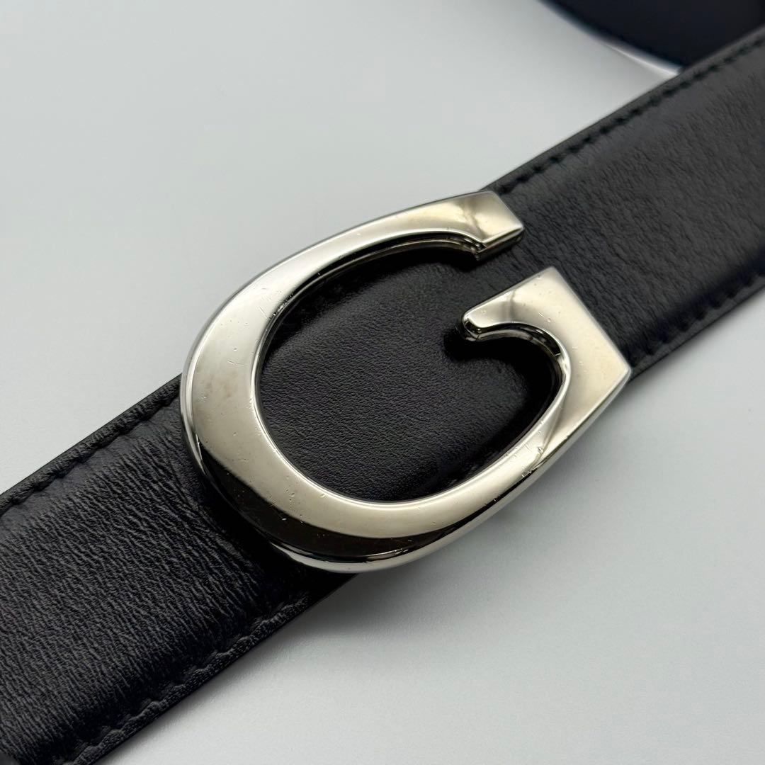 ✨美品✨GUCCI ベルト Gバックル シルバー金具 純正ベルト レザー