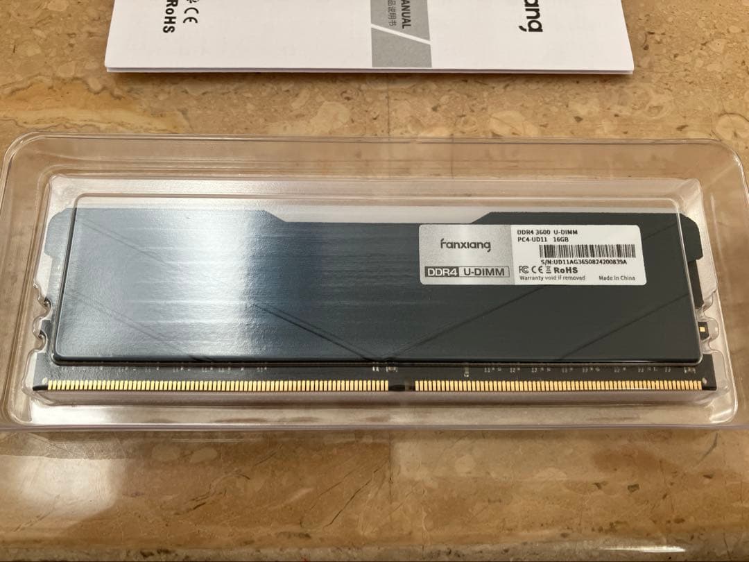 【新品】Fanxiang DDR4 16GBx1枚 3600Mhz