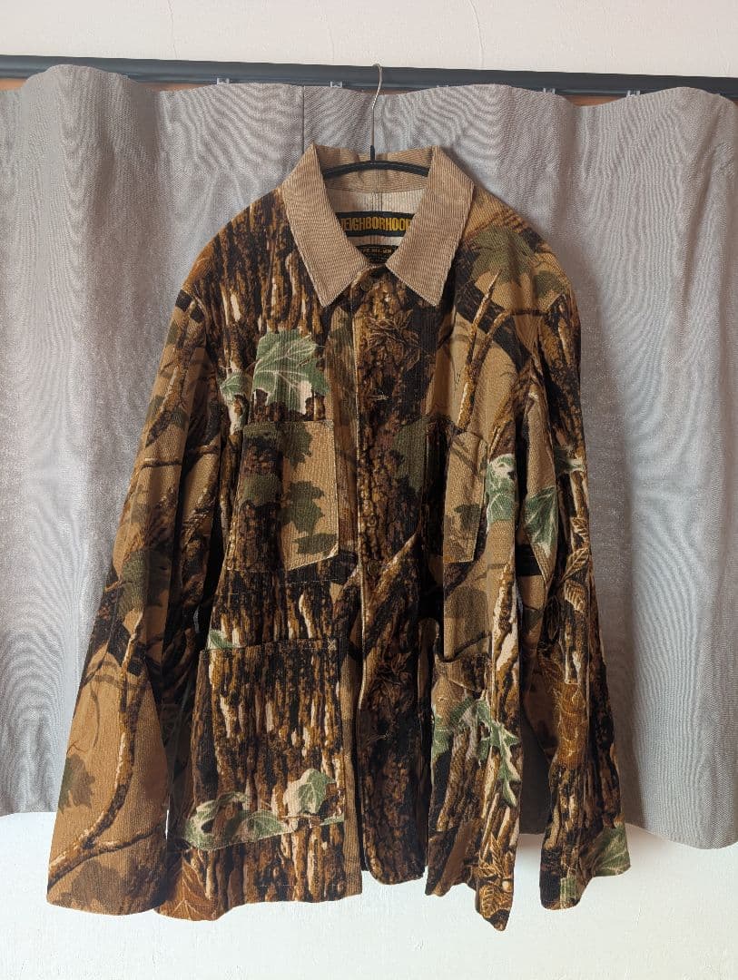 ネイバーフッド リアル ツリーカモフラージュ 迷彩 ベロア カバーオール
