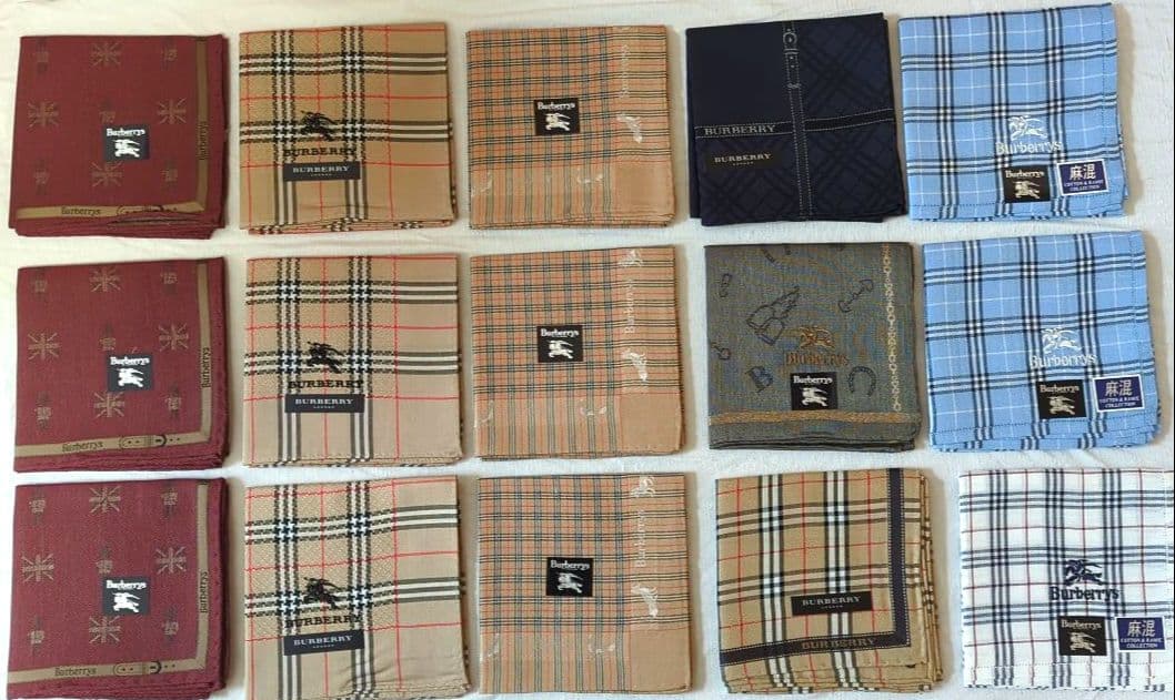 (未使用)Burberryハンカチ15枚セット