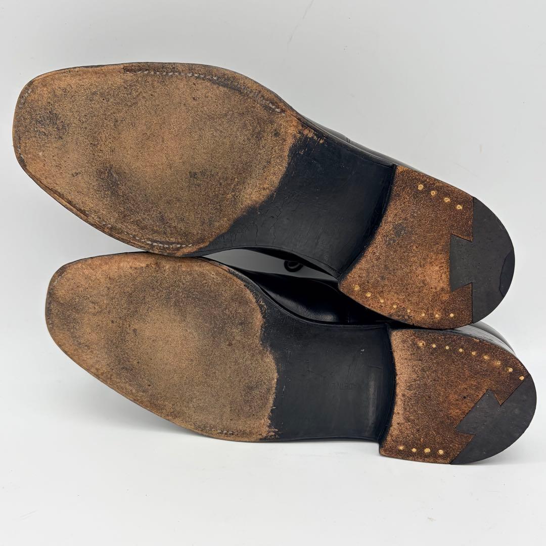 チーニー ロイドフットウェア別注 ストレートチップ UK7 黒 内羽根 革靴