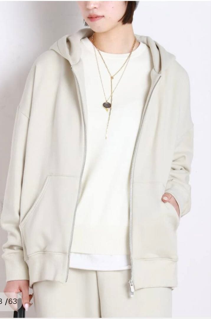 AP STUDIO New Warm Zip Hoodie ホワイト