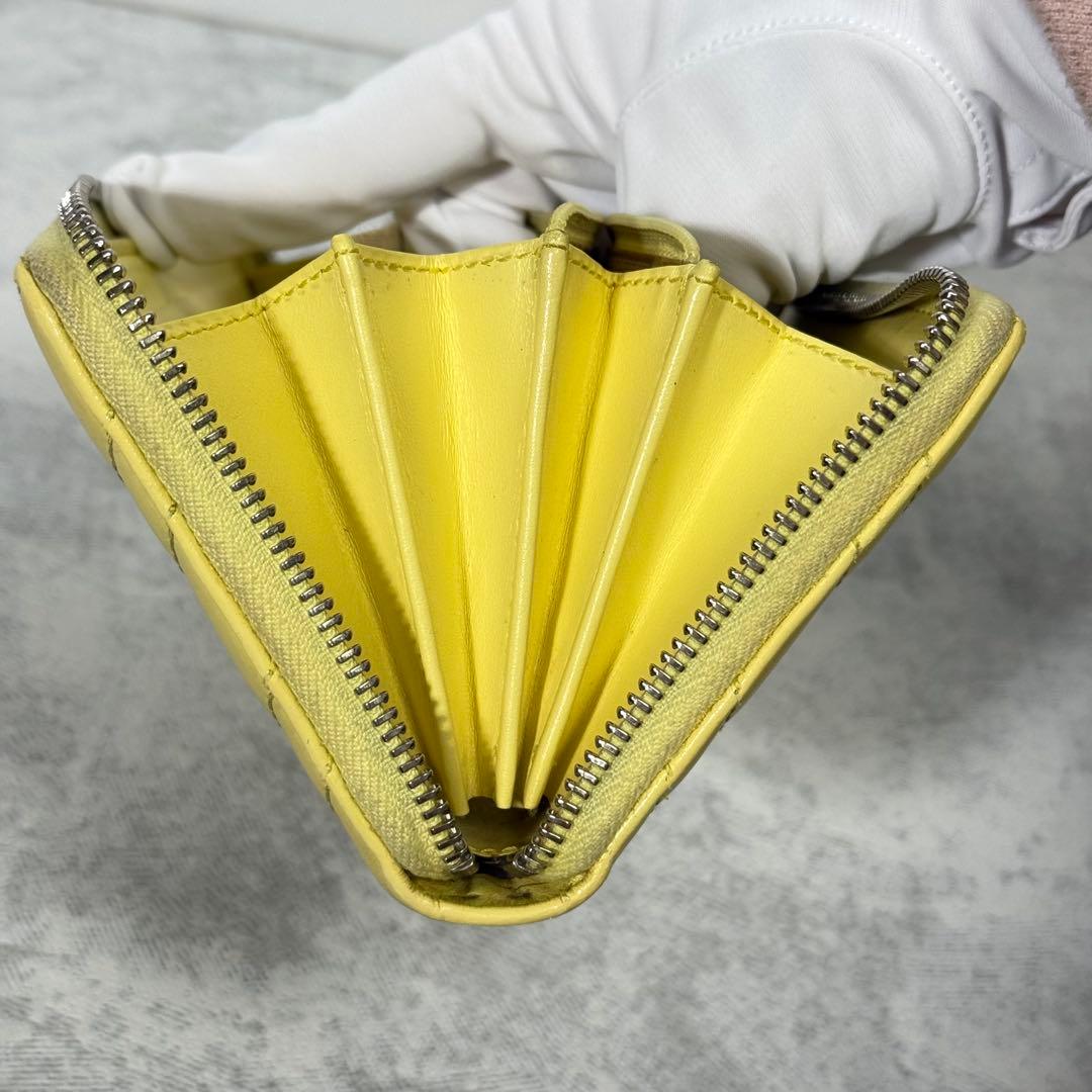 GUCCI GGマーモント キルティング ラウンドジップ 長財布 イエロー 8