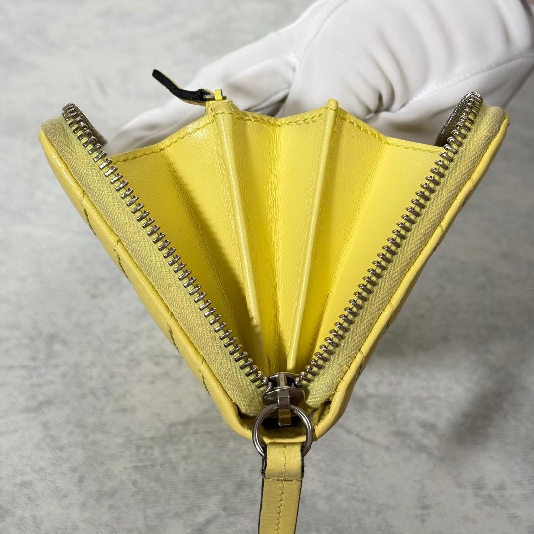 GUCCI GGマーモント キルティング ラウンドジップ 長財布 イエロー 8