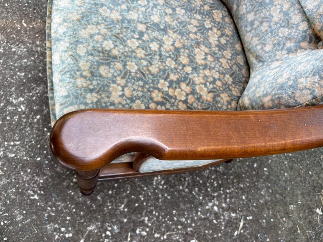 ②　karimoku　カリモク　コロニアル　アームチェア　ソファ　ヴィンテージ