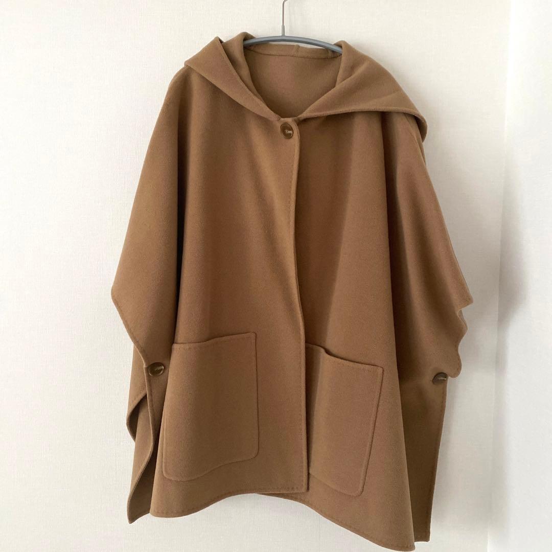 ※専用商品　24aw ohgaリバーポンチョコート　キャメル　ステッチ