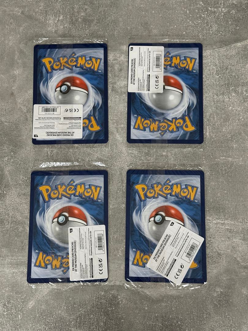 未開封　現地入手正規品　Pikachu at the Museum 4枚セット