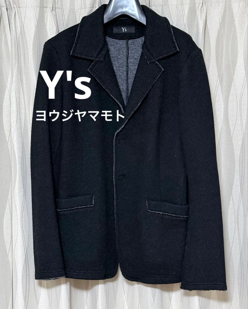 Y's ワイズ ヨウジヤマモト ブラック テーラードジャケット レディース