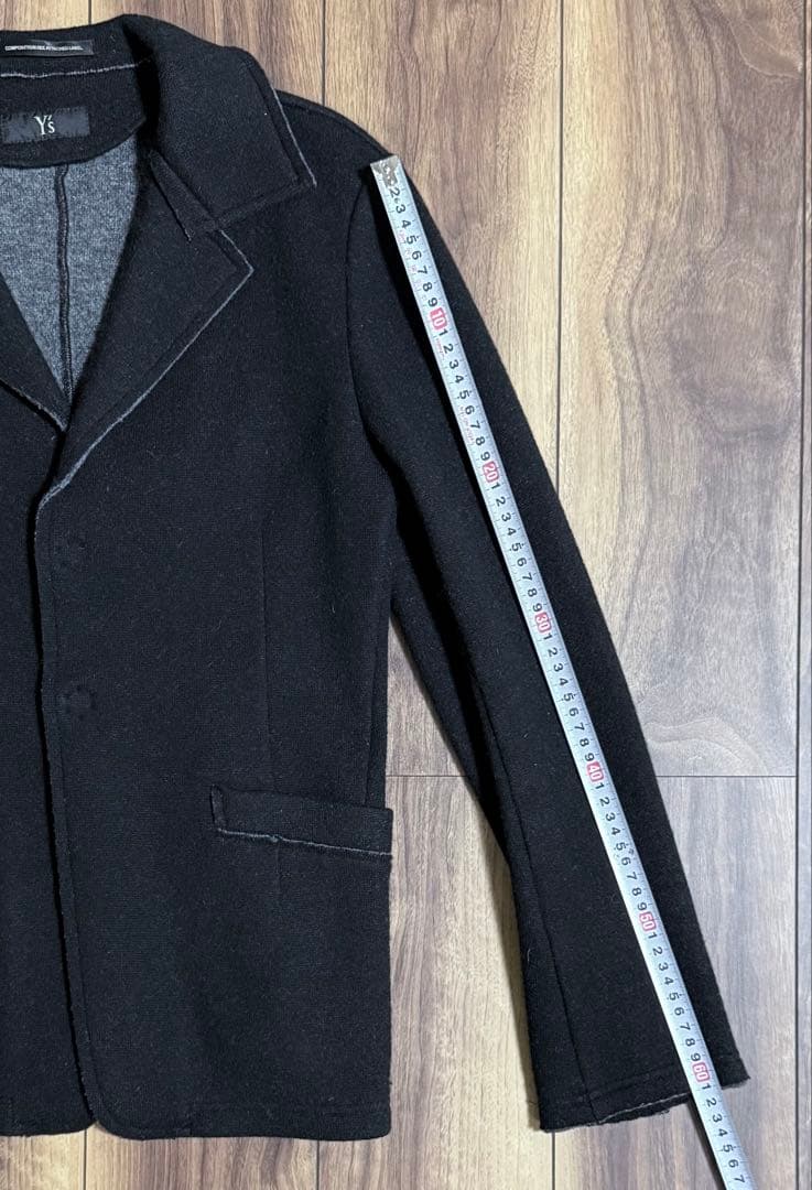 Y's ワイズ ヨウジヤマモト ブラック テーラードジャケット レディース