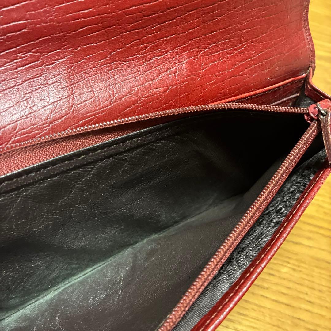 GUCCI グッチ GG キャンバス バンブー レッド 長財布 ヴィンテージ