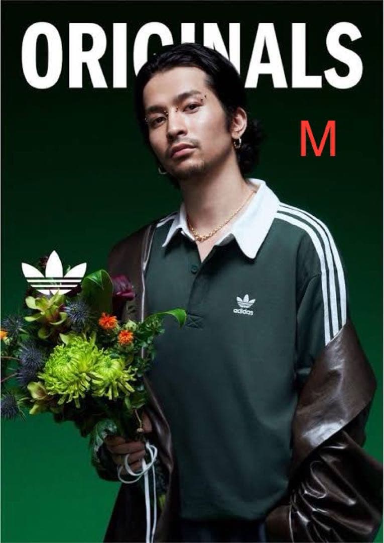 常田大希着用 アディダス アディカラー ラグビー ポロシャツ M