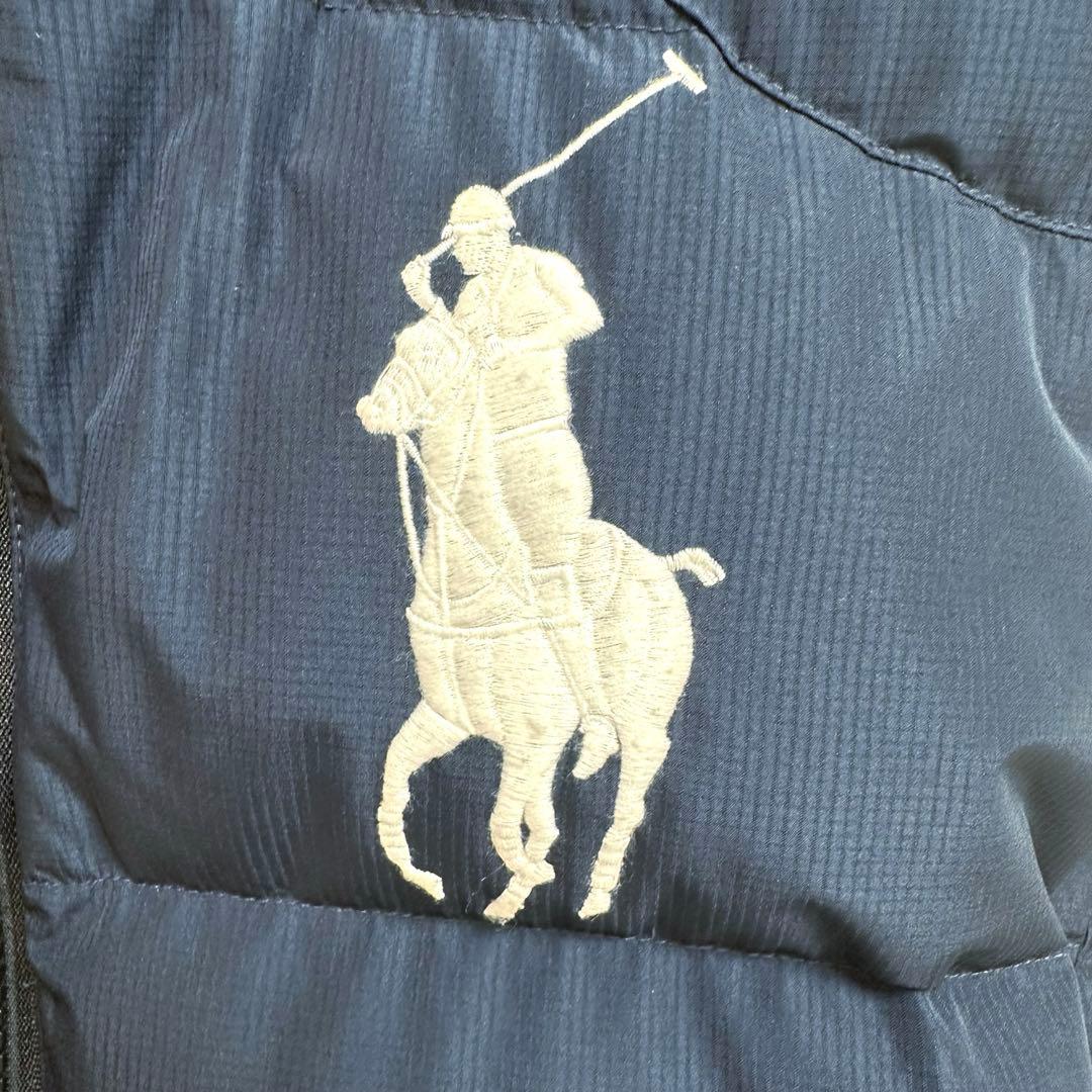 【美品✨️】ポロラルフローレン ダウンベスト ビッグポニー刺繍 ネイビー S