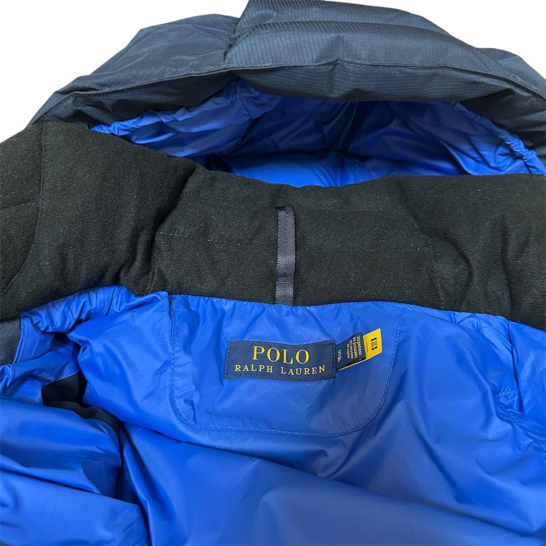 【美品✨️】ポロラルフローレン ダウンベスト ビッグポニー刺繍 ネイビー S