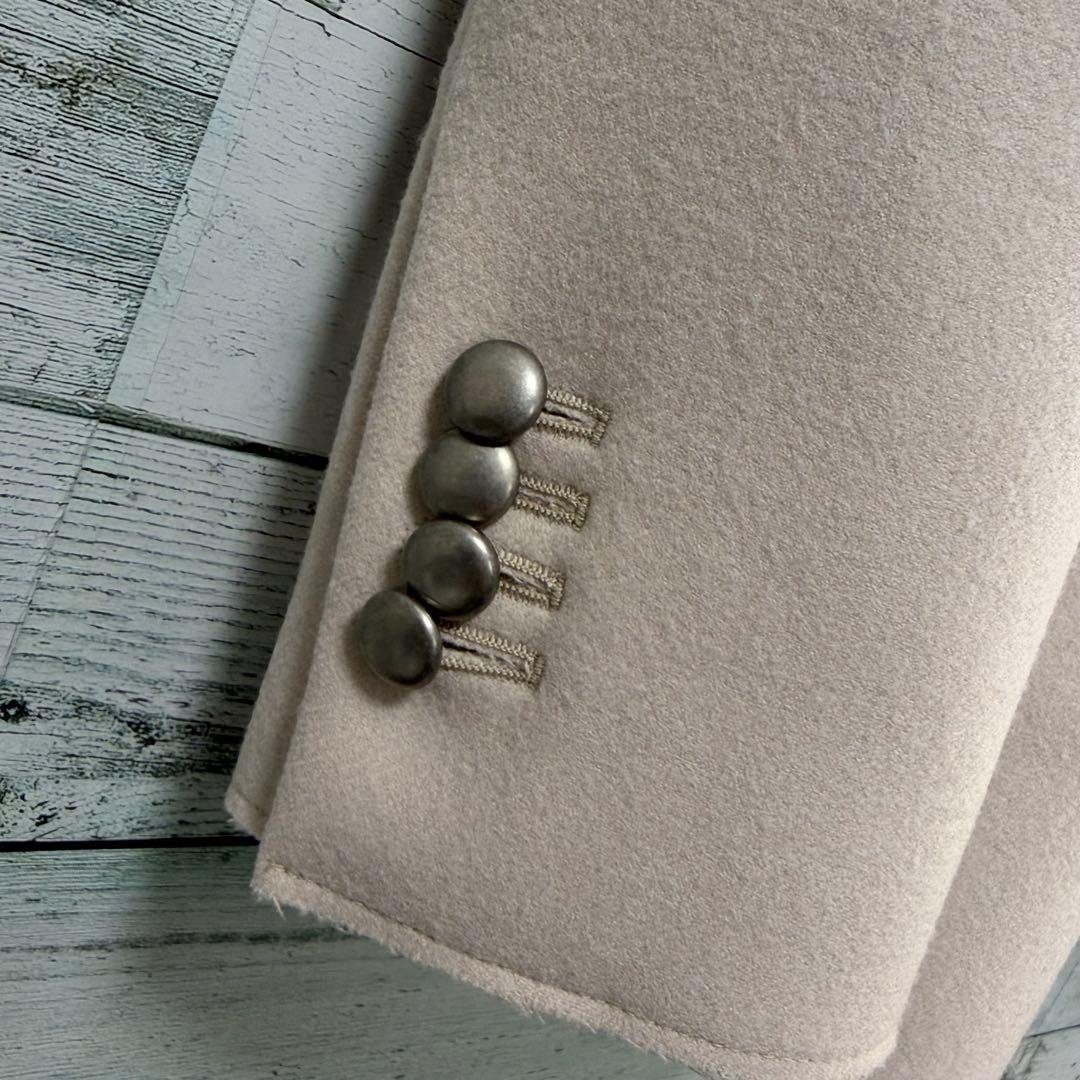 ☆美品☆ボリオリ　ウールテーラードジャケット　銀ボタン　オフホワイト　イタリア製