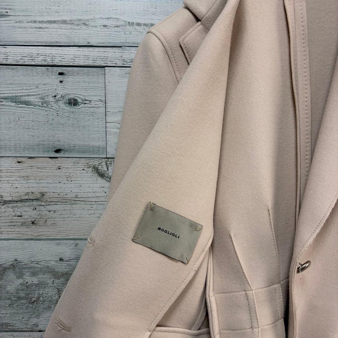 ☆美品☆ボリオリ　ウールテーラードジャケット　銀ボタン　オフホワイト　イタリア製