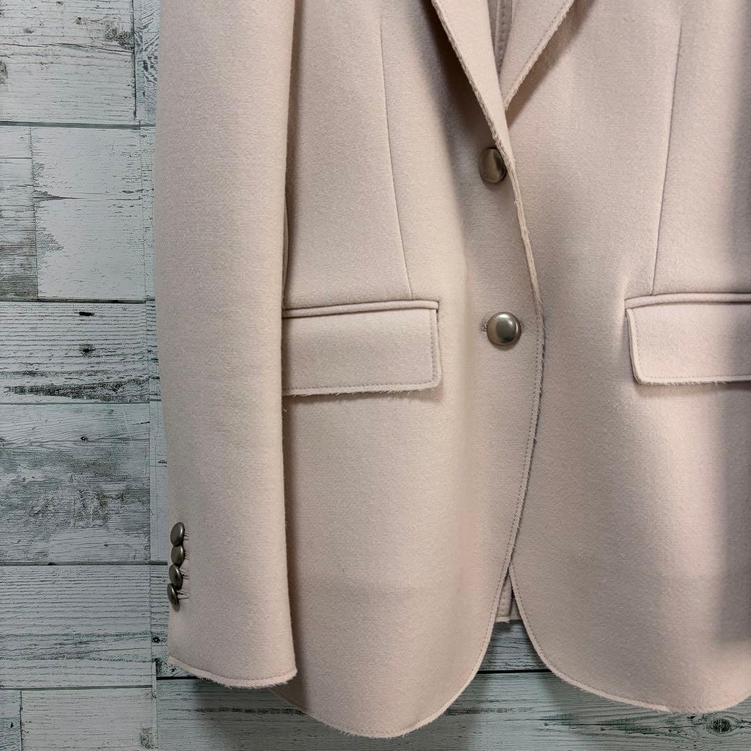 ☆美品☆ボリオリ　ウールテーラードジャケット　銀ボタン　オフホワイト　イタリア製