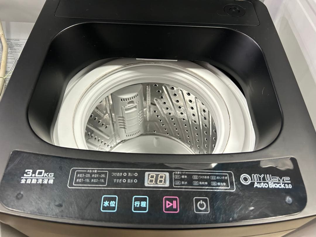 名古屋市内無料配送61★MYWEYE BLACK 3.0kg 洗濯機 中古動作品