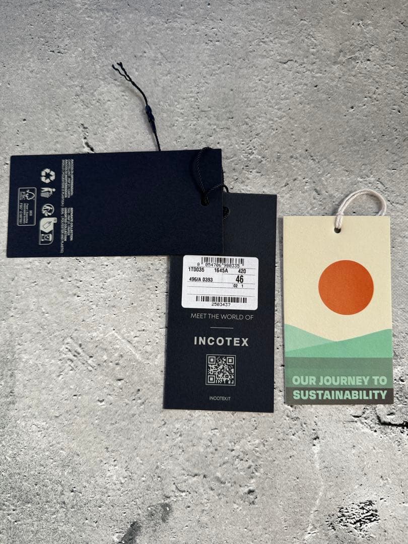 a*i様 インコテックス　35型ウールフランネル　スリムフィットグレージュ　46