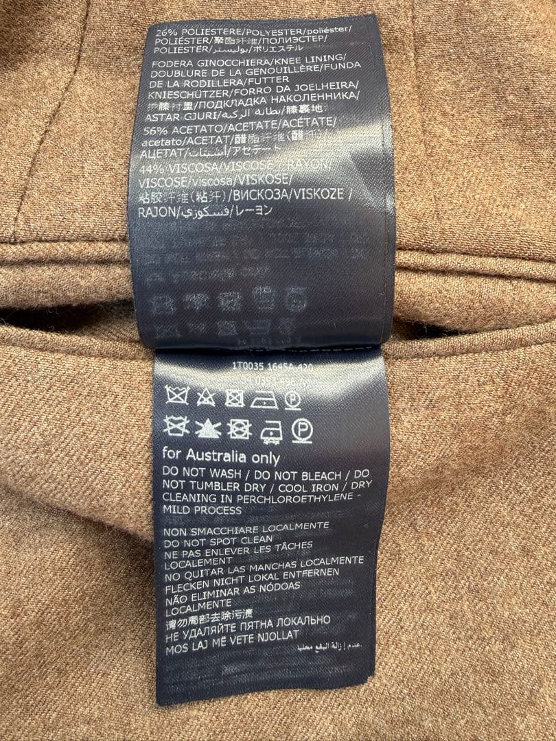 a*i様 インコテックス　35型ウールフランネル　スリムフィットグレージュ　46