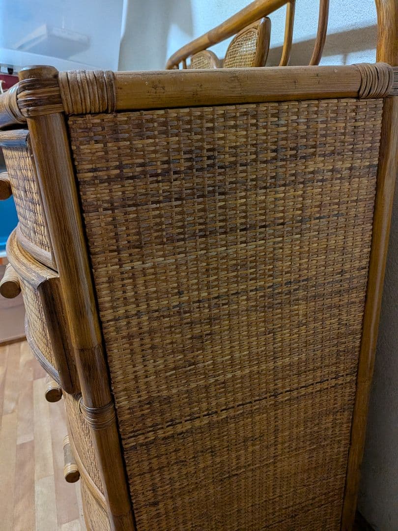 籘　ラタン 4段チェスト