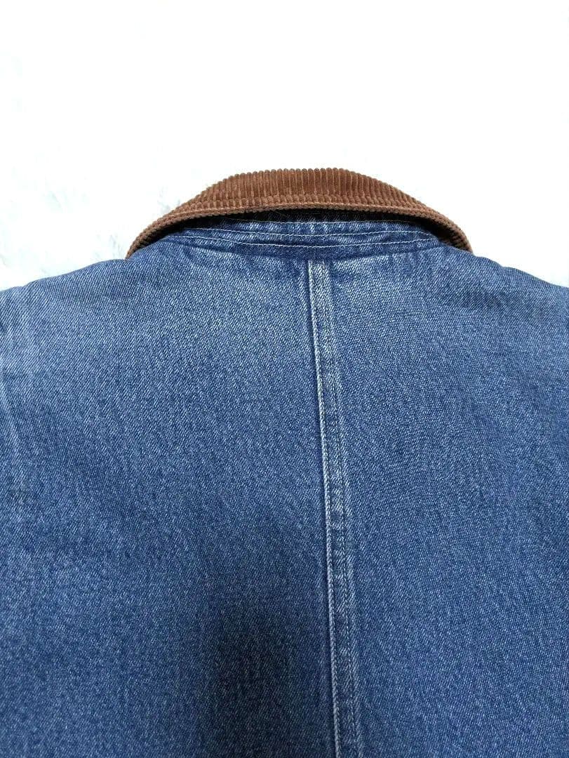 90s LANDS' ENDランズエンドデニムハンティングジャケットコーディロイ