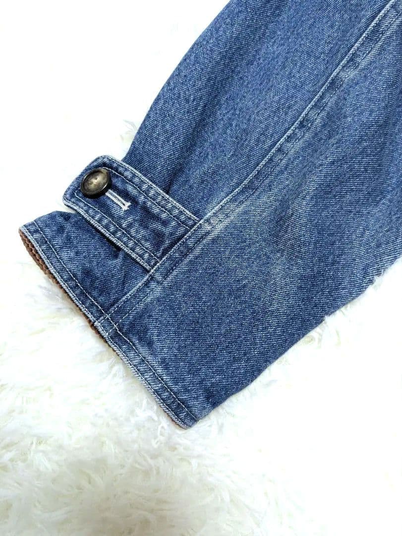 90s LANDS' ENDランズエンドデニムハンティングジャケットコーディロイ