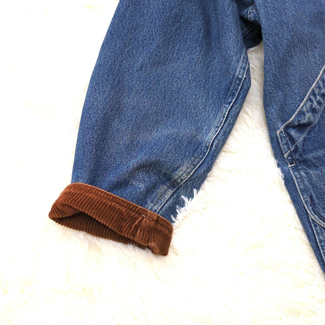 90s LANDS' ENDランズエンドデニムハンティングジャケットコーディロイ