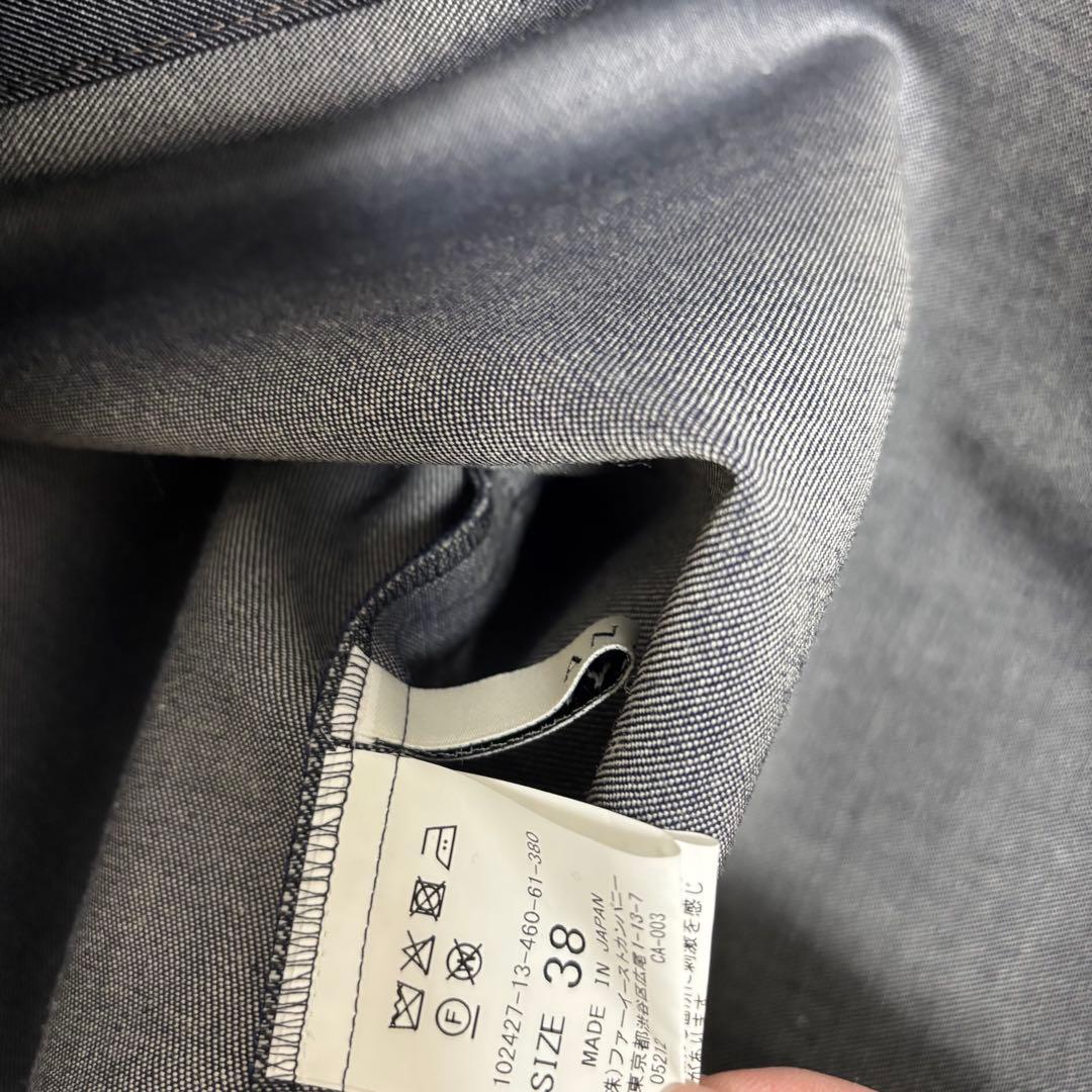 優*那様 ウールデニムライクボウ ブラウス