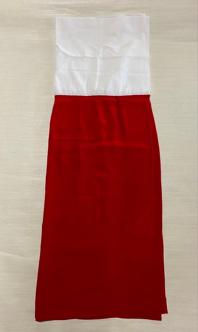 京都老舗 おか善さんの芸舞妓 太夫 二部式長襦袢 裾引き用 赤染め絹