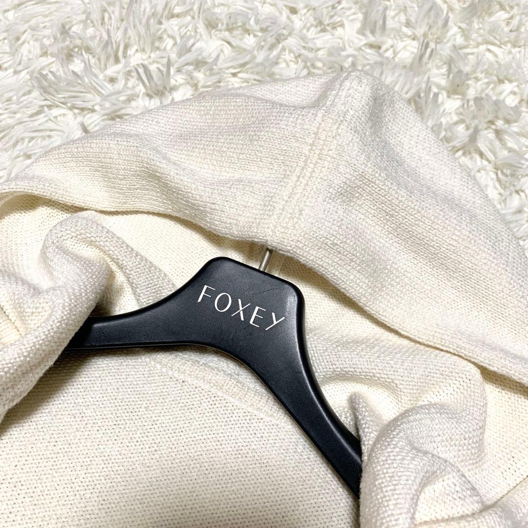 美品✨人気 フォクシー リリーパーカー ロゴプレート 22年増産モデル シルク