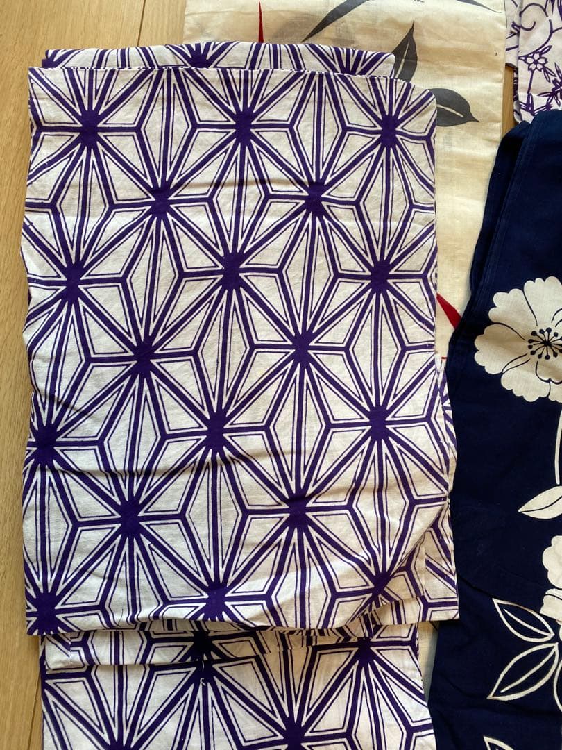 浴衣まとめ売り　7枚　浴衣　絞り柄　アンティーク