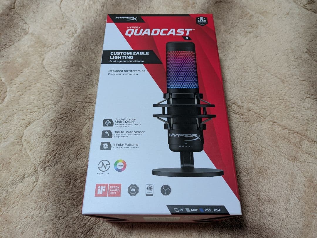 HyperX Quadcast s コンデンサーマイク