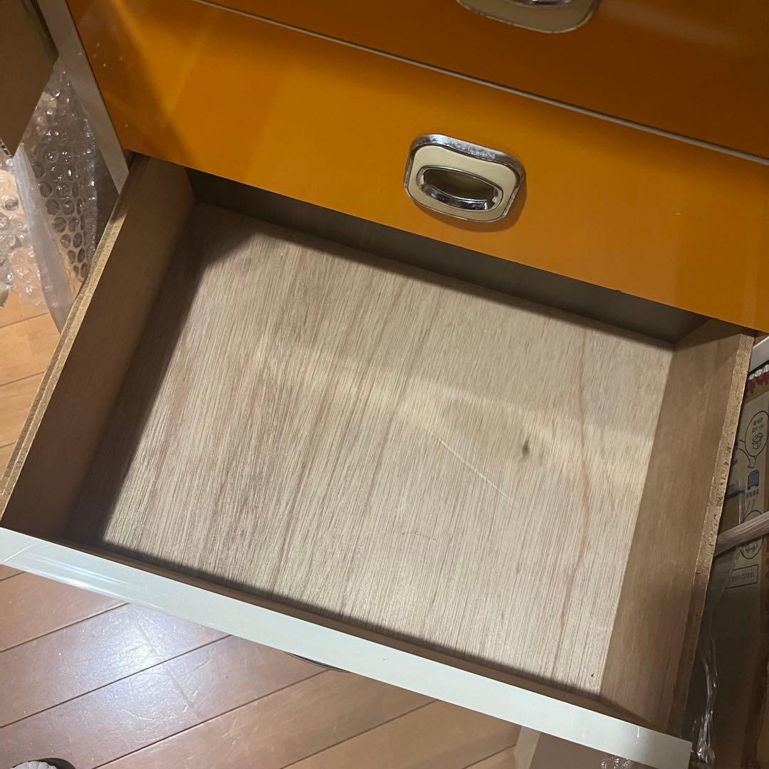 c*n様 16昭和レトロ　レトロポップ　オレンジ 5段チェスト　ヴィンテージ家具