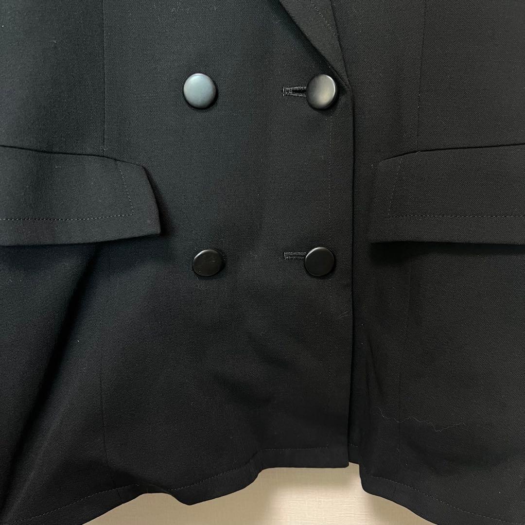 ジバンシィ　ブラック ダブルブレスト テーラードジャケット　GIVENCHY