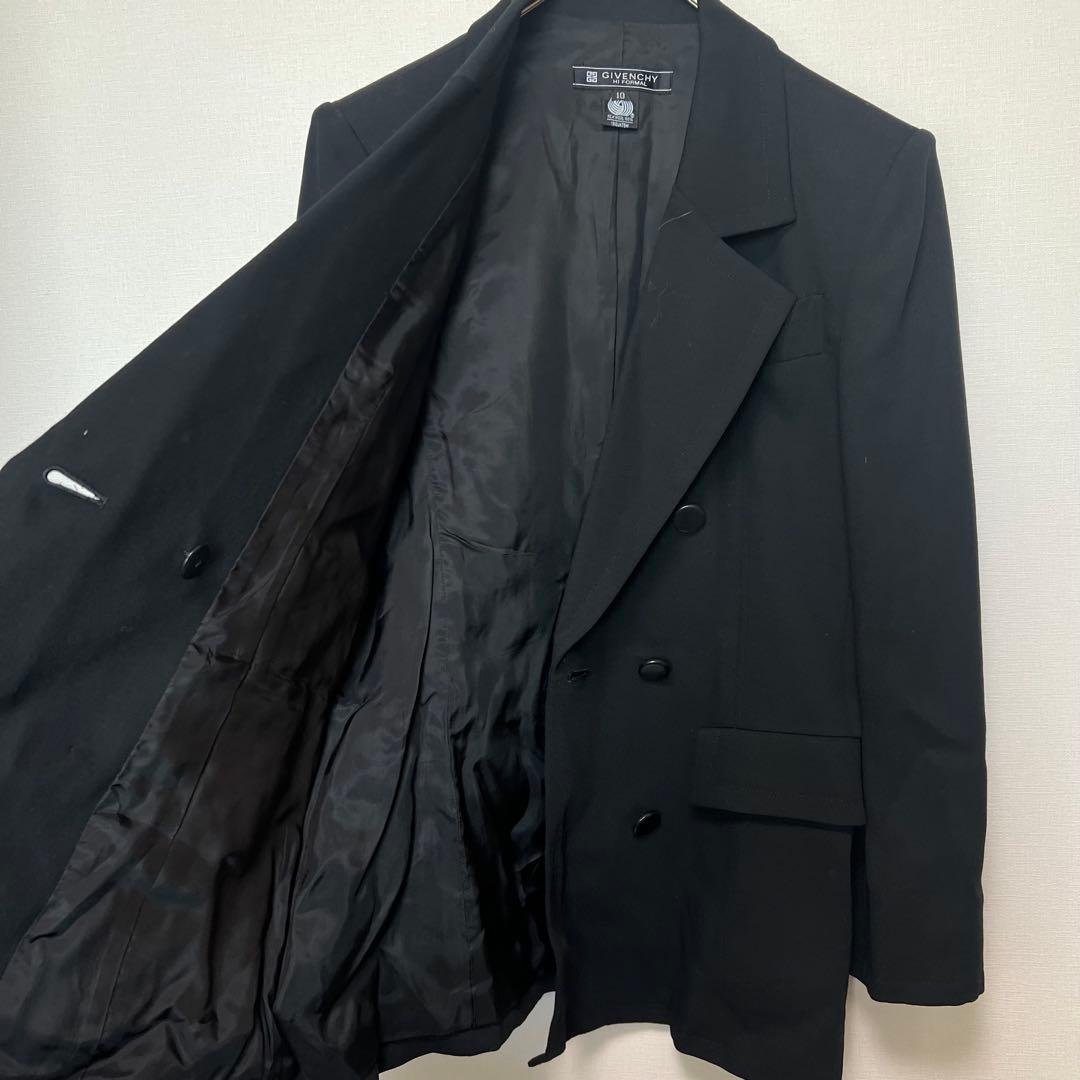ジバンシィ　ブラック ダブルブレスト テーラードジャケット　GIVENCHY