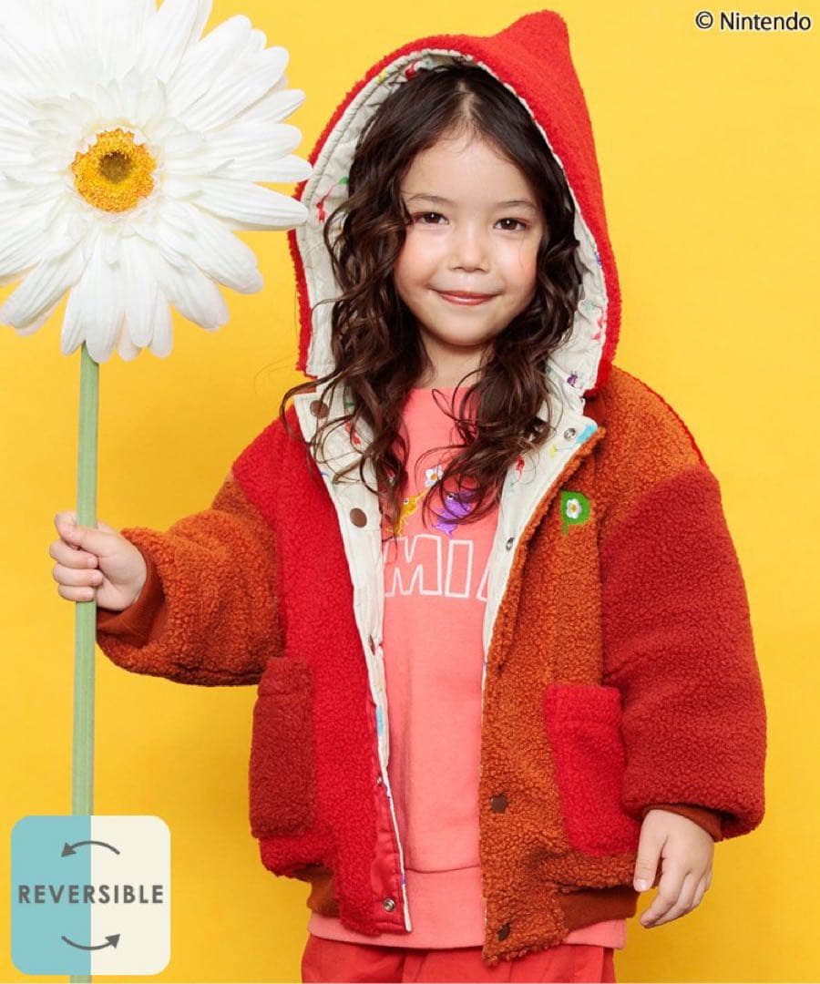『aya』BREEZE ピクミンコラボ リバーシブルボアブルゾン