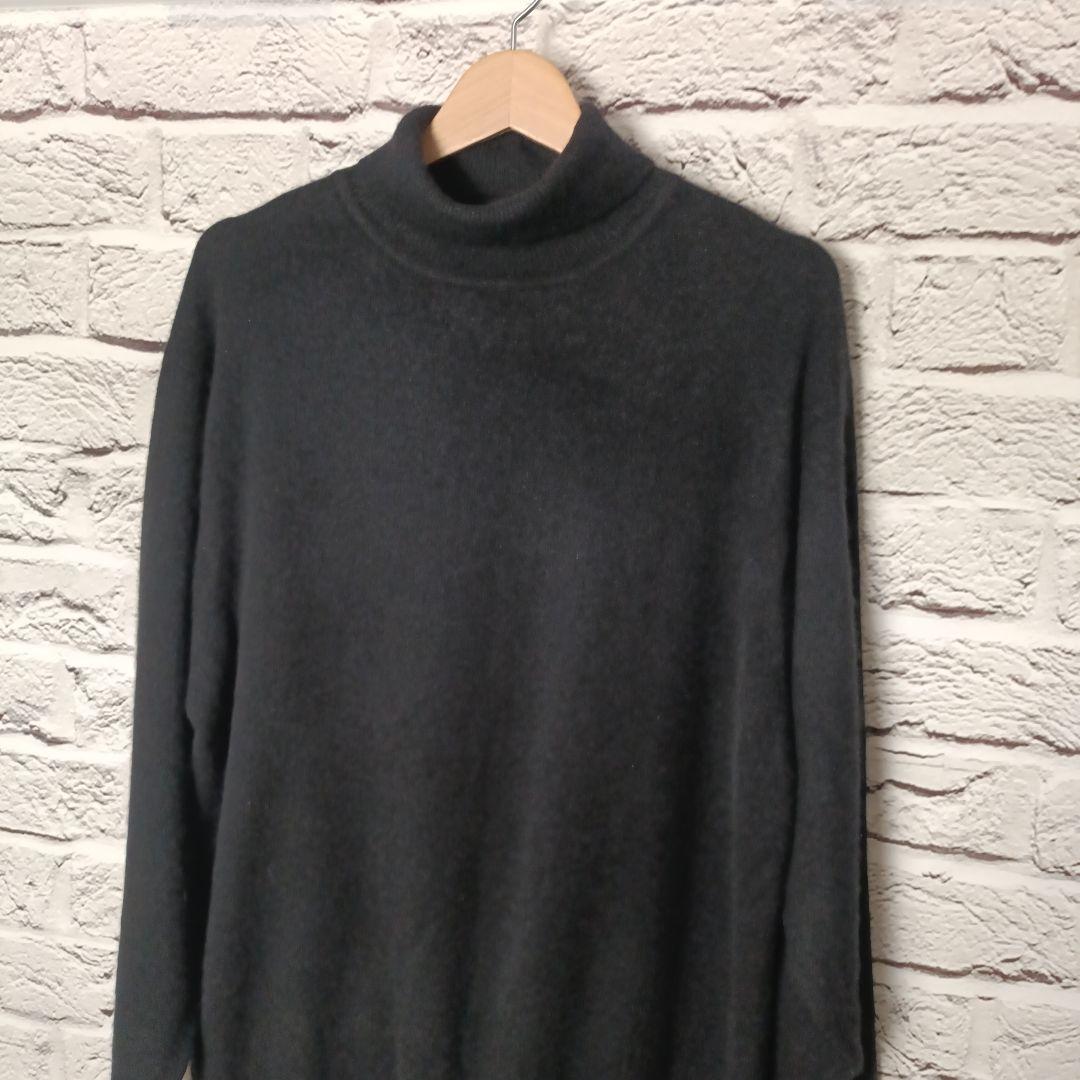 美品■dunhill カシミヤ100% タートルネックセーター ブラック