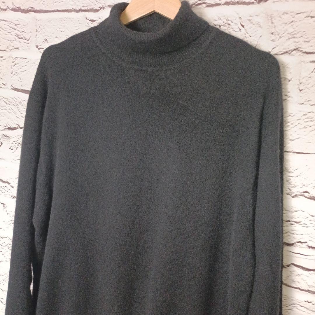 美品■dunhill カシミヤ100% タートルネックセーター ブラック