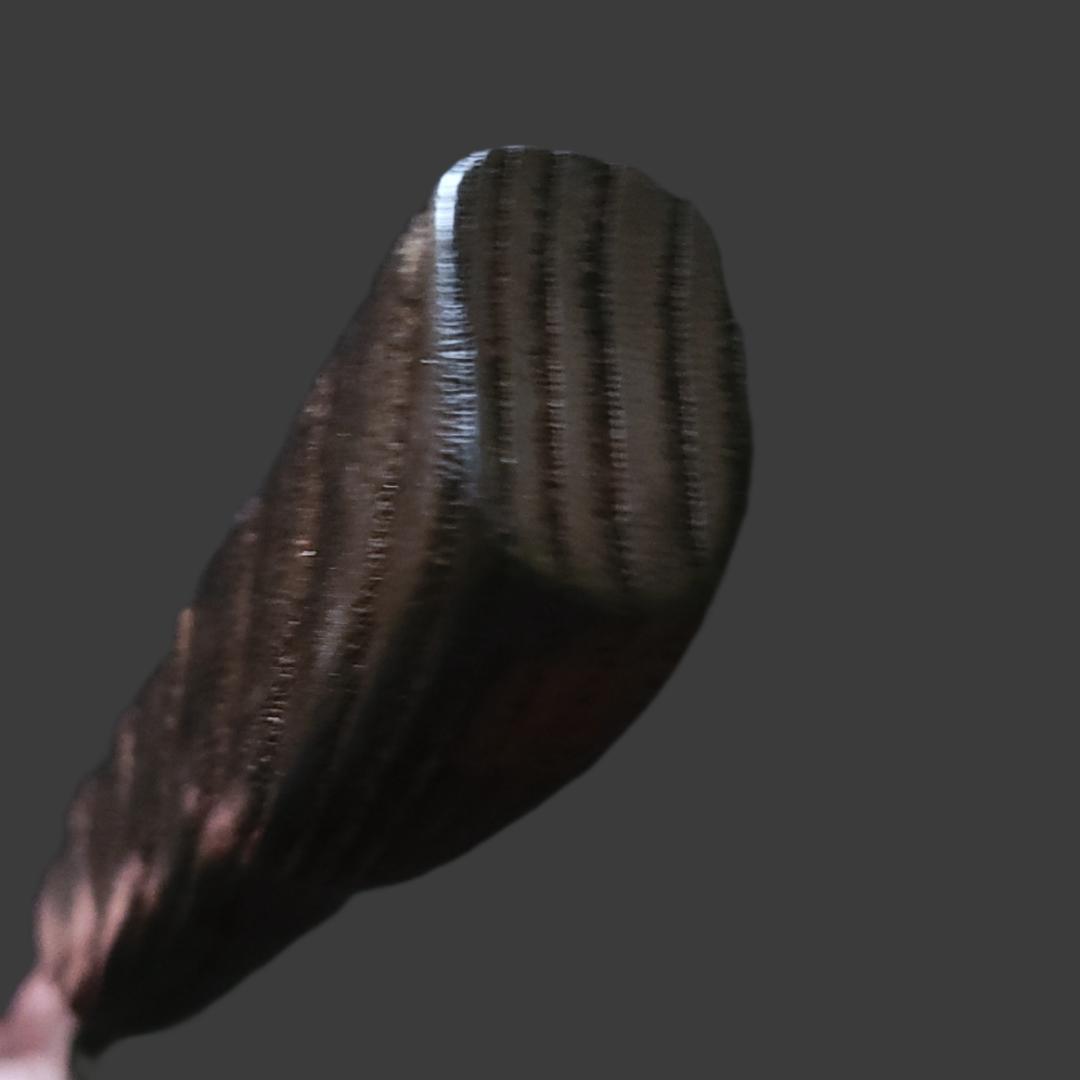 【1点物】青紙２号 黒打 厚刃包丁 210㎜ G9392 焼栗柄 手作り 月光作