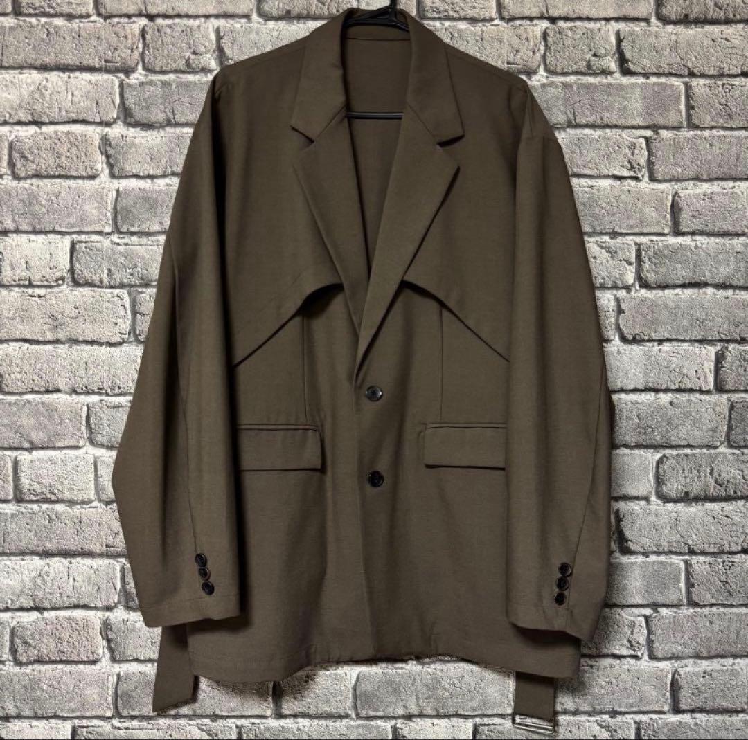 【美品】HARE　FURASHIベルトシャツジャケット　テーラード　ブルゾン