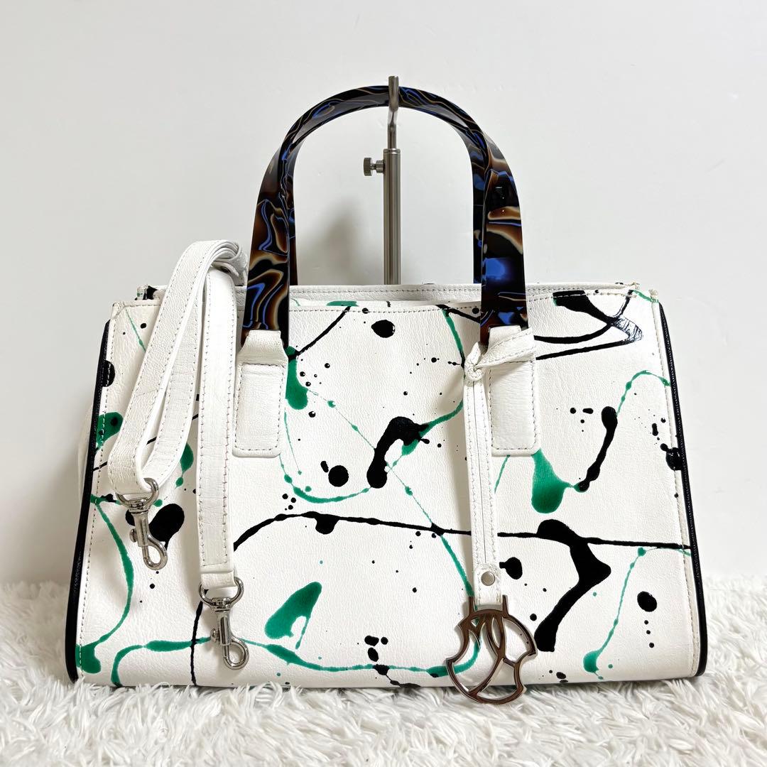 【美品】 HOMMON ゴートピュレバッグ ハンドバッグ ショルダーバッグ